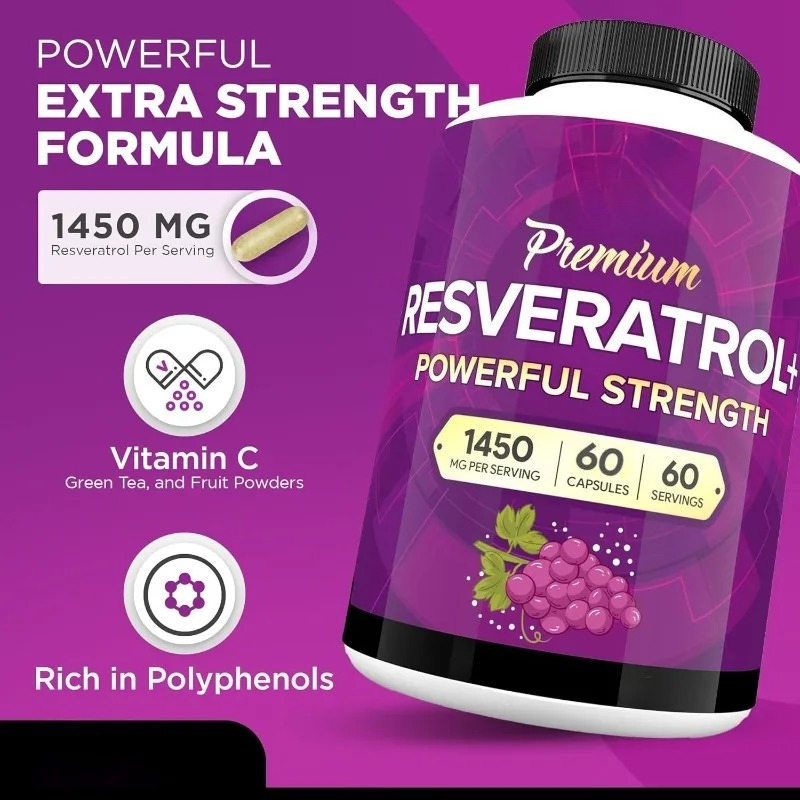 Herbal Tea For Wellness - 1450mg Resveratrol - Pure White Resveratrol