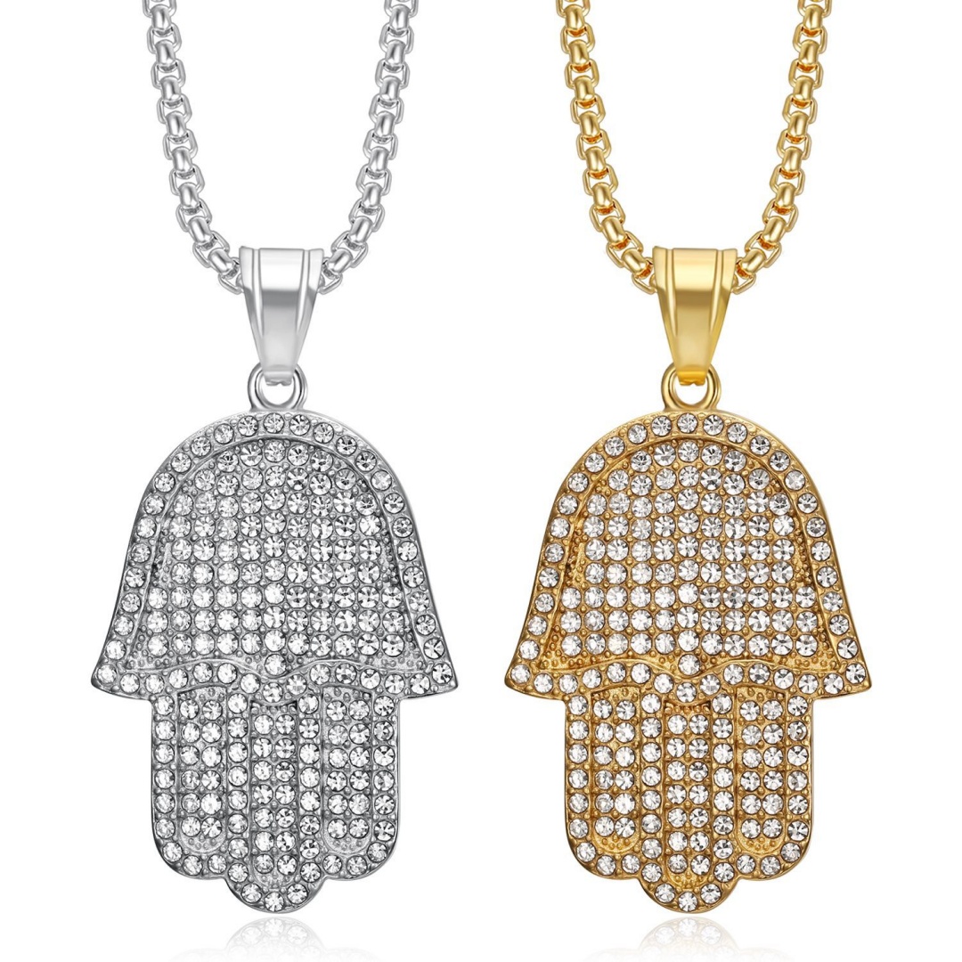 Hip Hop Iced Out Hamsa Hand of - Tulsi Holy Basil ulasan dan harga