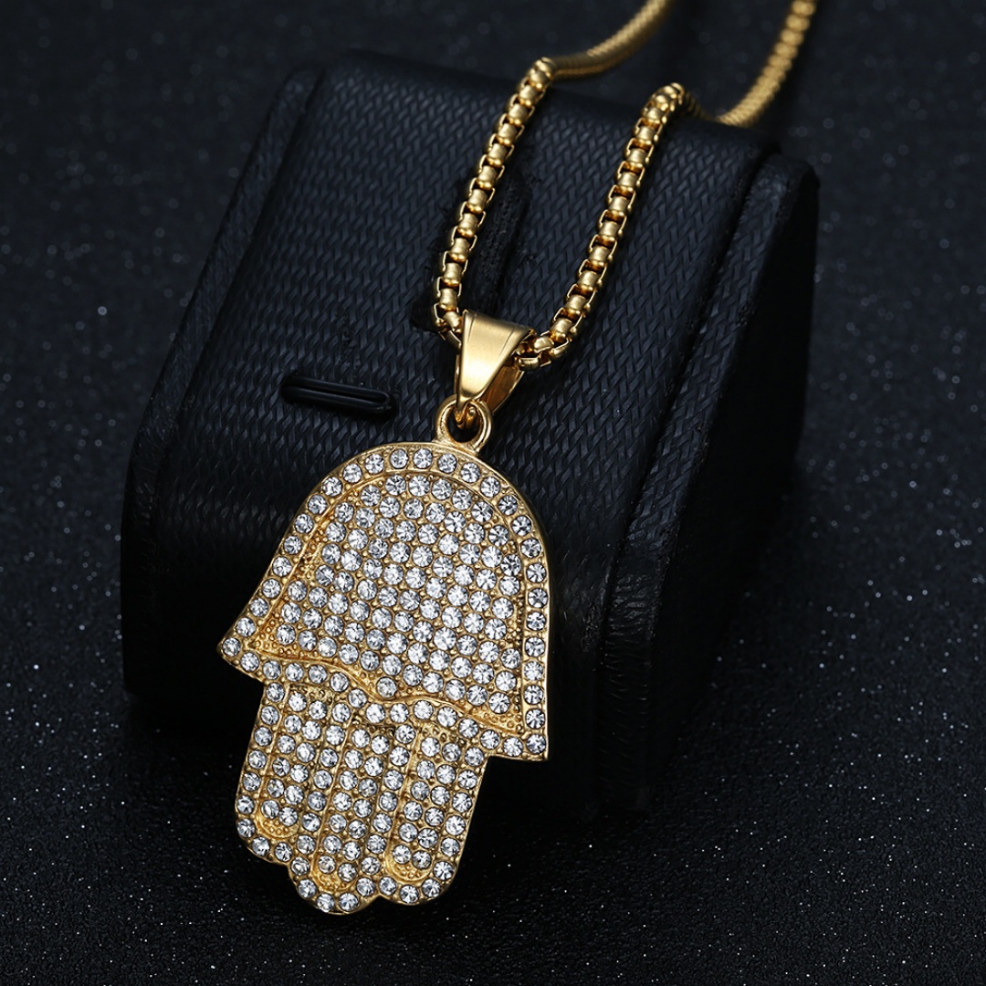 Hip Hop Iced Out Hamsa Hand of - Tulsi Holy Basil ulasan dan harga