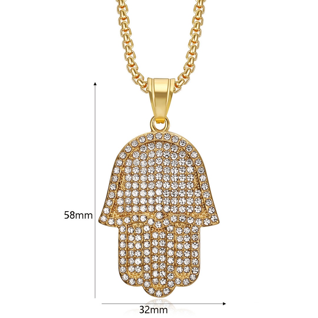 Hip Hop Iced Out Hamsa Hand of - Tulsi Holy Basil ulasan dan harga