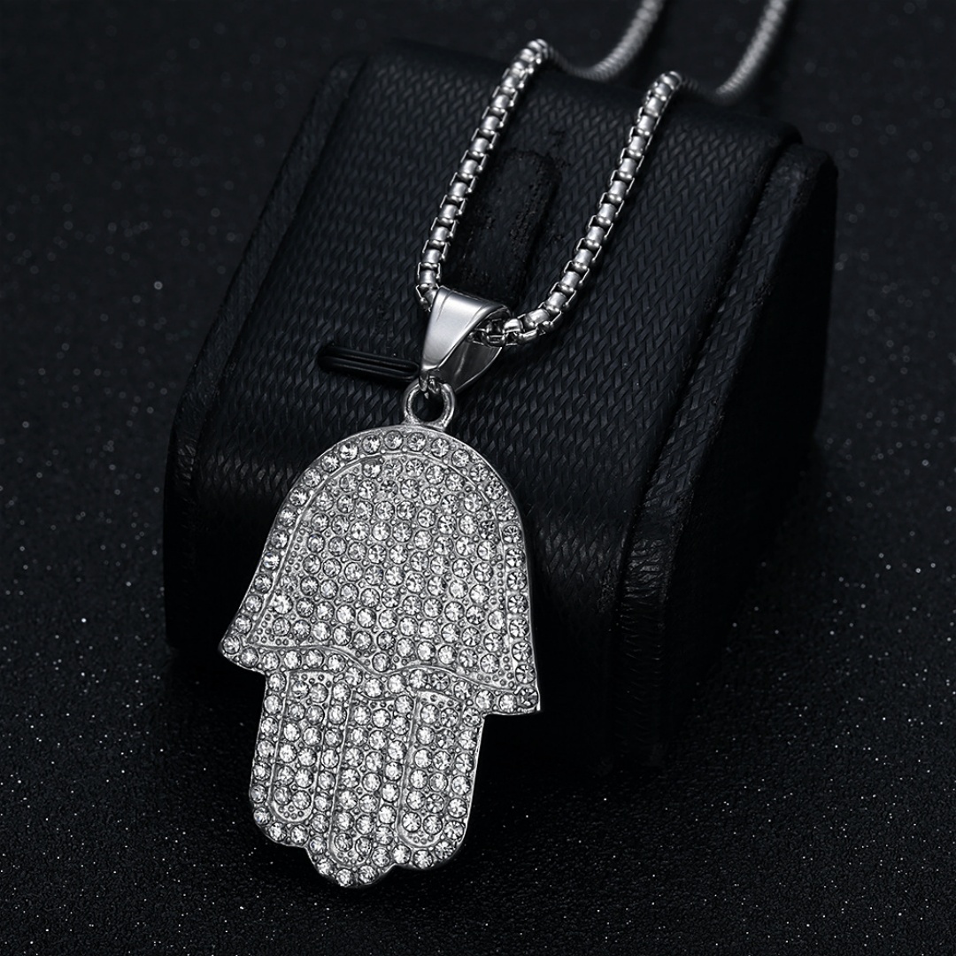 Hip Hop Iced Out Hamsa Hand of - Tulsi Holy Basil ulasan dan harga