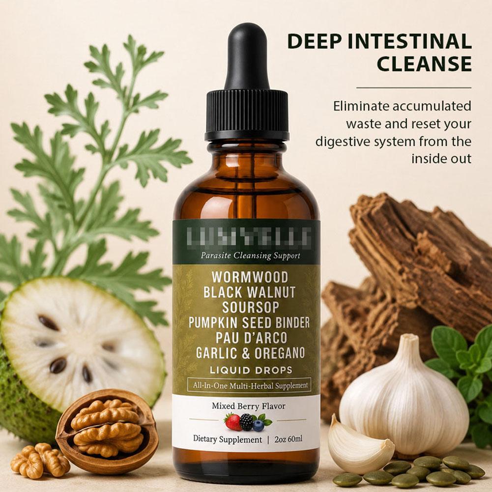 60ml Wormwood Herbal Drops wit - Herbal Wellness Liquid ulasan dan harga