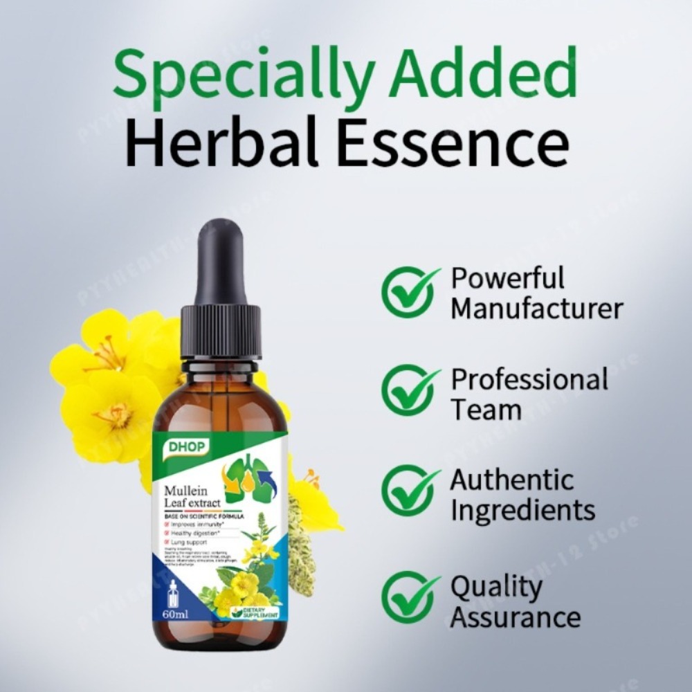 Mullein Leaf Extract Drops 60m - Herbal Wellness Liquid ulasan dan harga