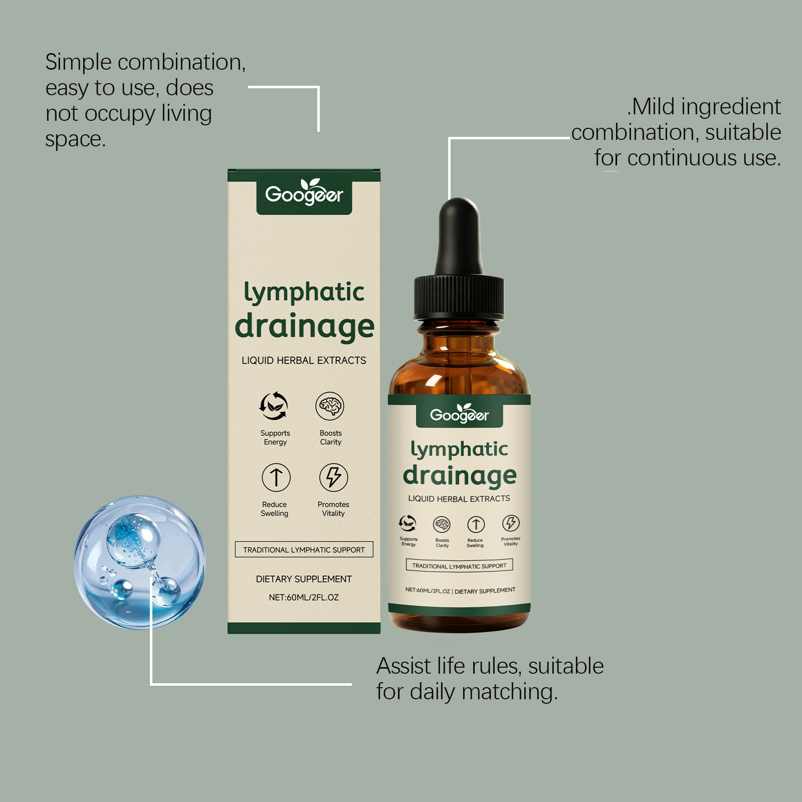 Lymphatic Drainage Drops 11-in - Herbal Wellness Liquid ulasan dan harga