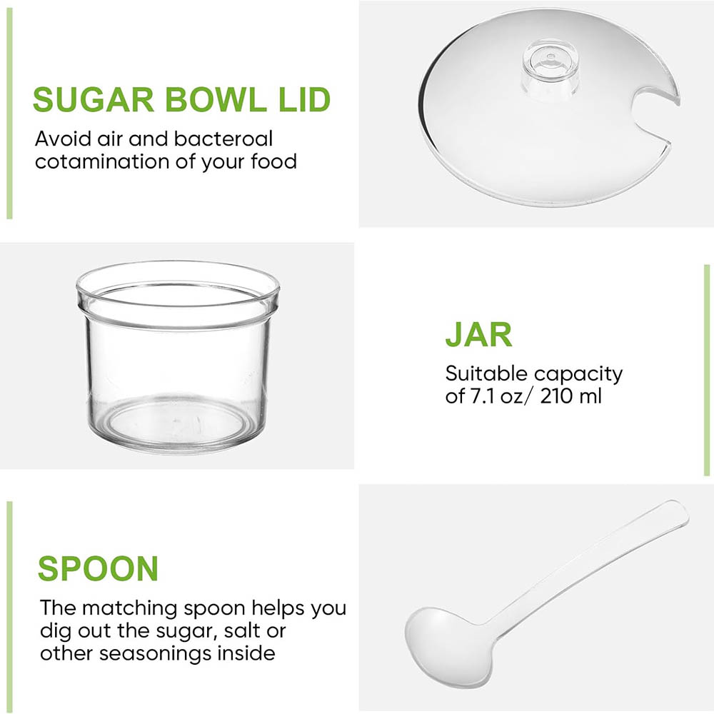 Acrylic Sugar Containers/Clear - Herbal Tea For Wellness ulasan dan harga