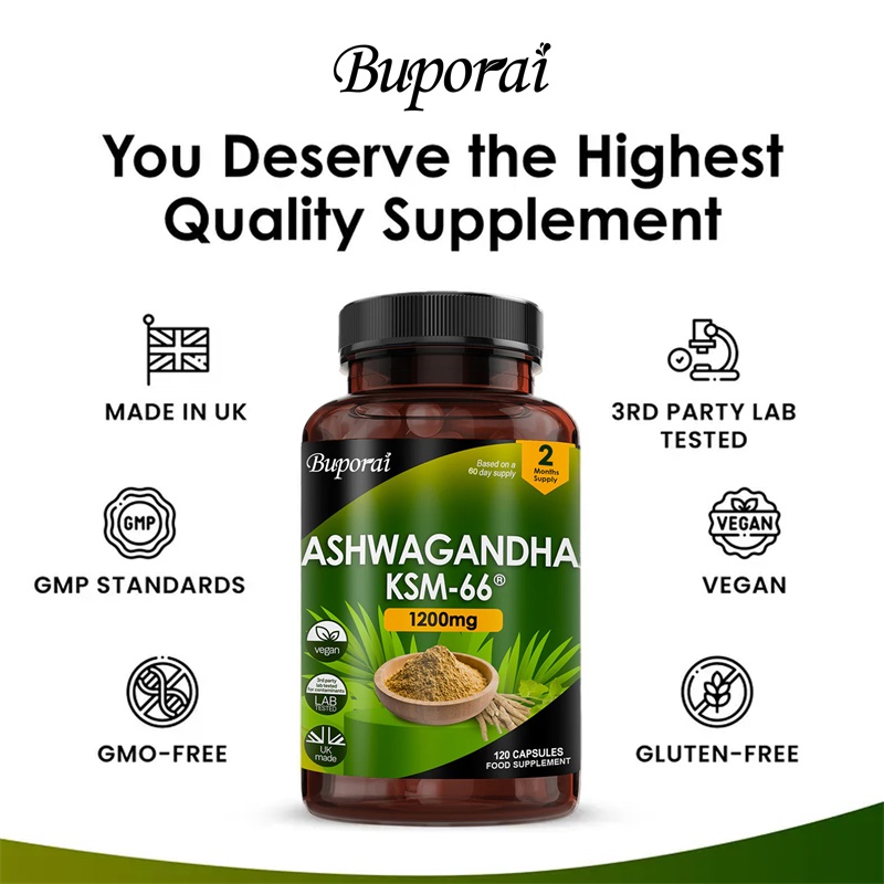 Ashwagandha KSM-66 1200mg - Su - Tulsi Holy Basil ulasan dan harga